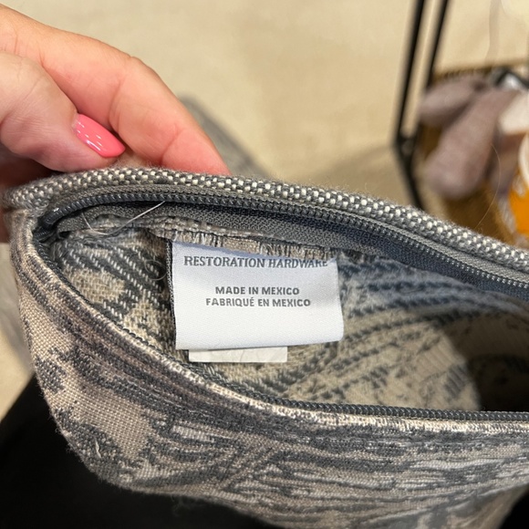 Restoration Hardware Medallion Design Square Cushion Covers (2) - Picture 2 of 2